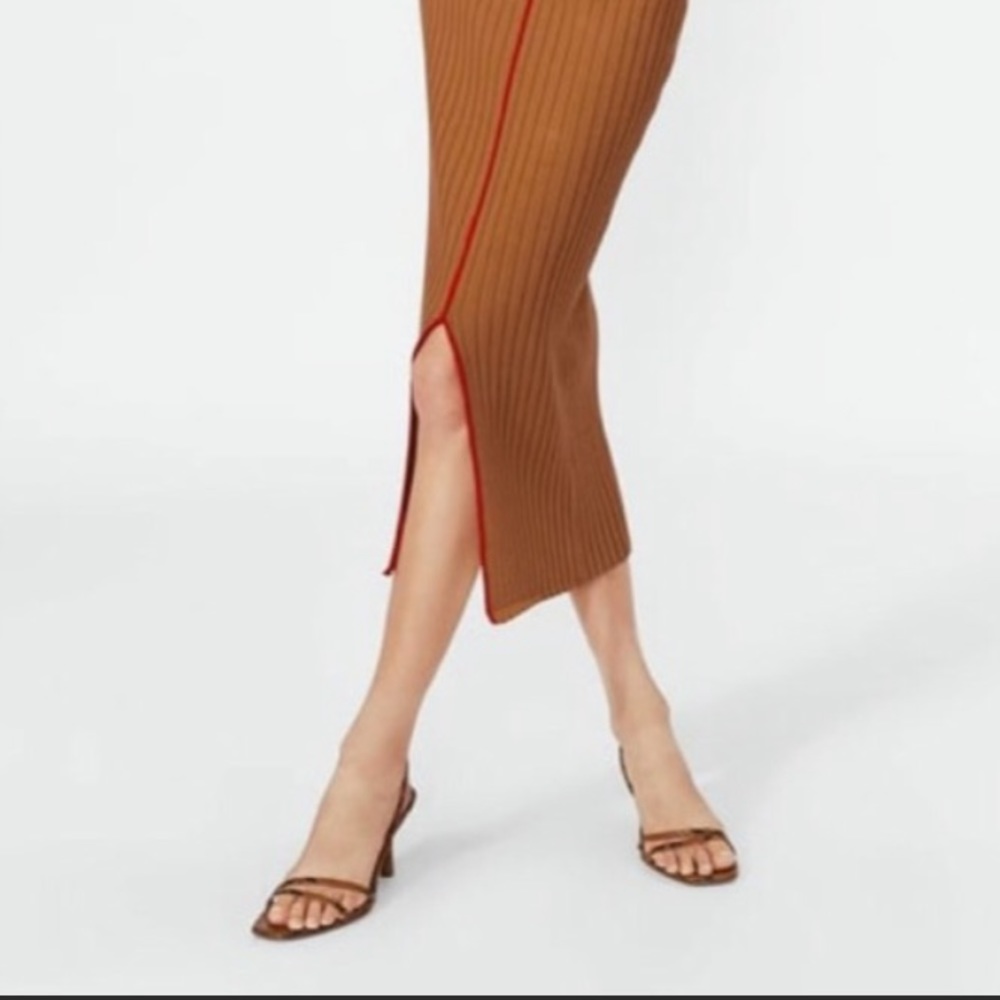 Zara Orange Python Leather Heels - Size 38 - BNWT